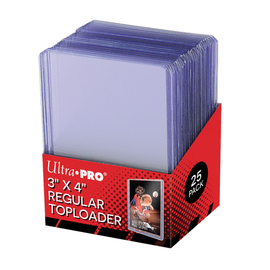 3" X 4" CLEAR REGULAR TOPLOADERS FOR STANDARD SIZE CARDS (25CT)